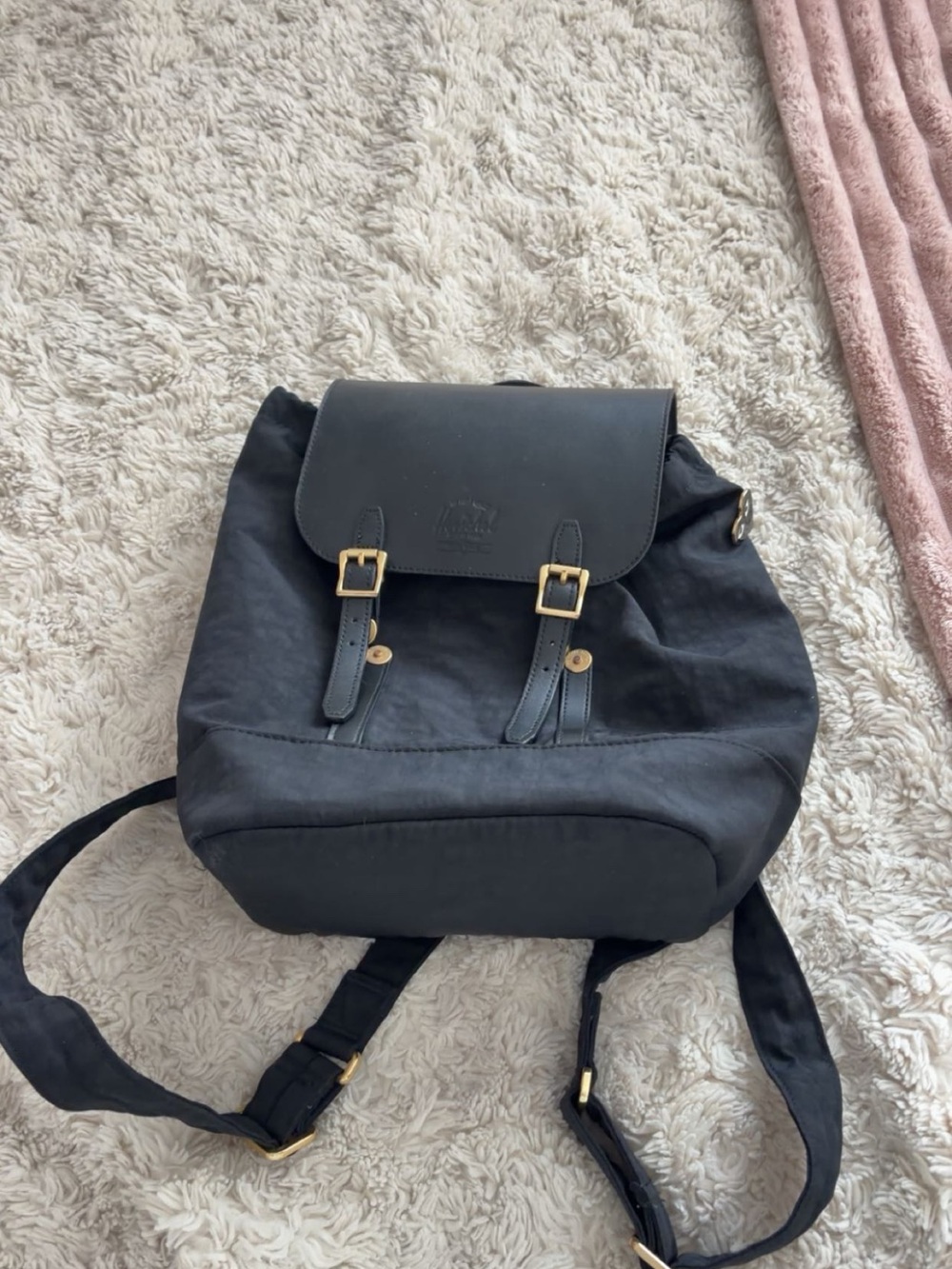 Herschel Supply Company Black Backpack with Gold Hardware